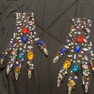 Embellished Multicolor Gloves